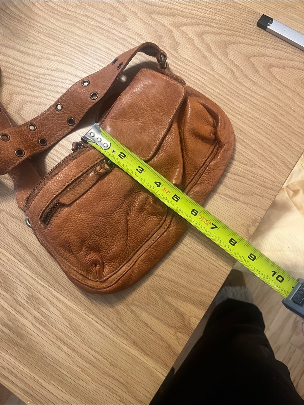 Free People Cognac Leather Crossbody Belt Bag - Picture 5 of 5
